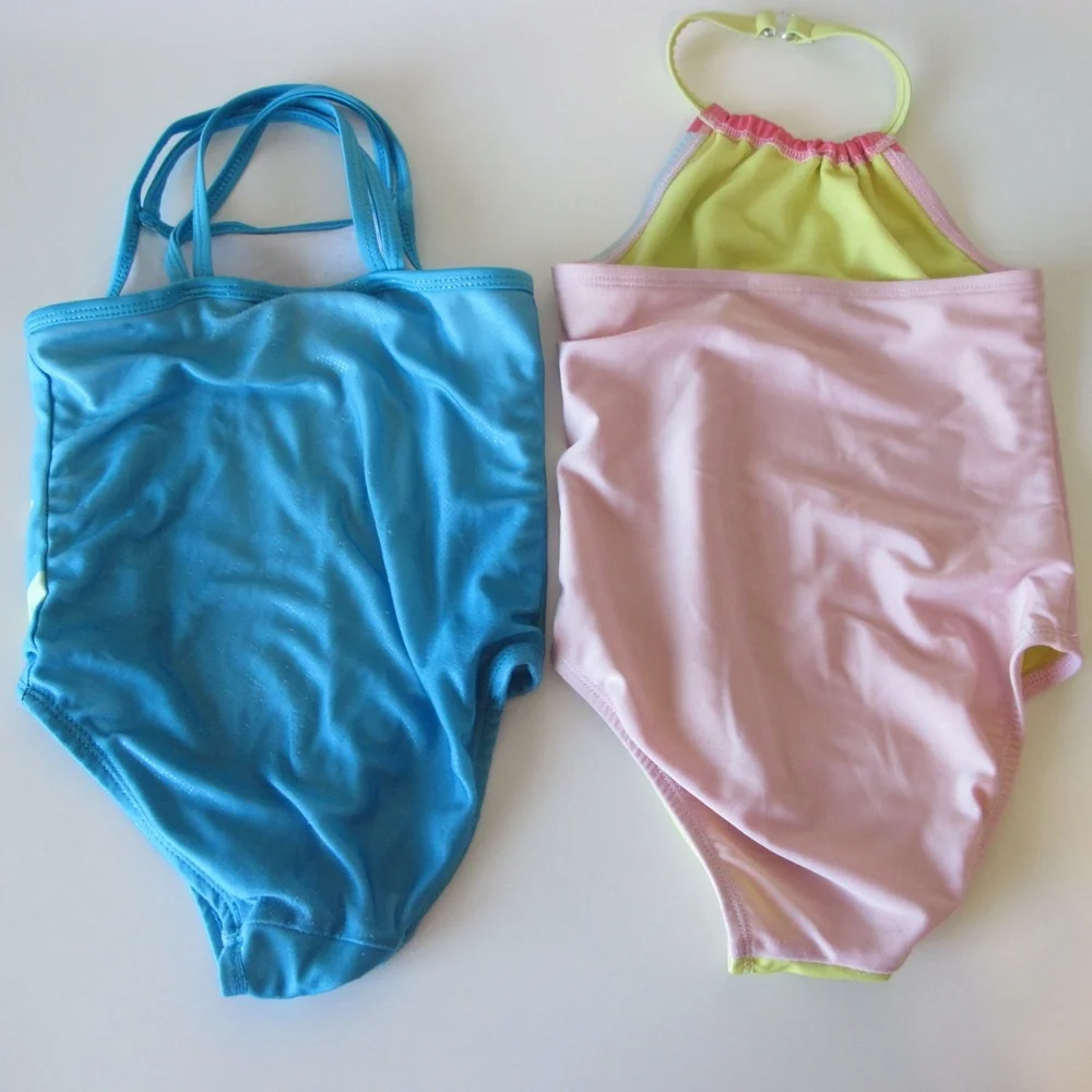 🔴🔴🔴SOLD🔴🔴🔴Bundle of 2 Girl's Toddler 1 Piece Bathing Swim Suits Size 3T - Picture 3 of 3